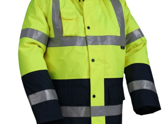 Kurtka ostrzegawcza ocieplana przeciwdeszczowa HI-VIS VWJK05